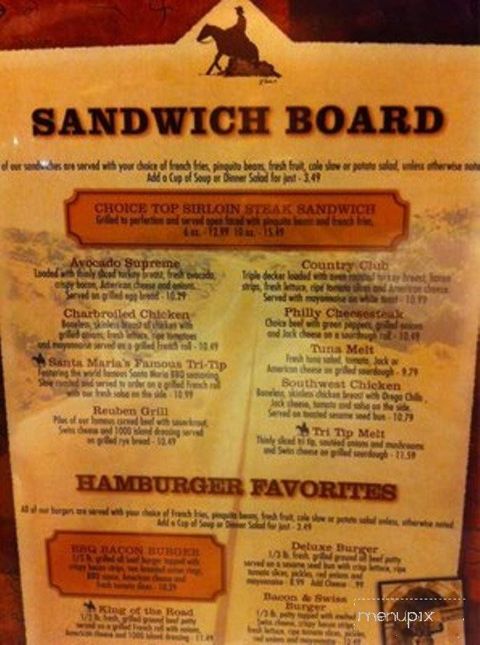 Pappy's Restaurant - Santa Maria, CA menu_pic