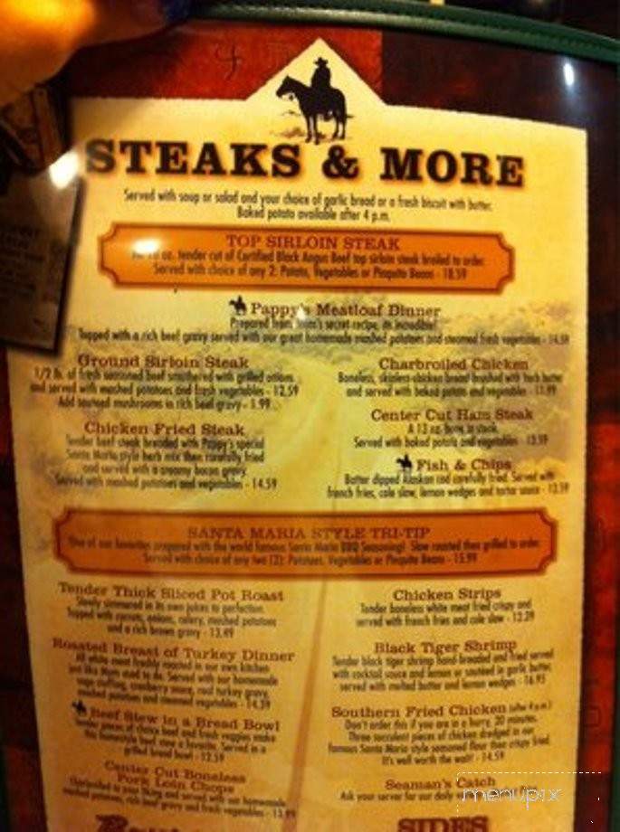 Pappy's Restaurant - Santa Maria, CA menu_pic