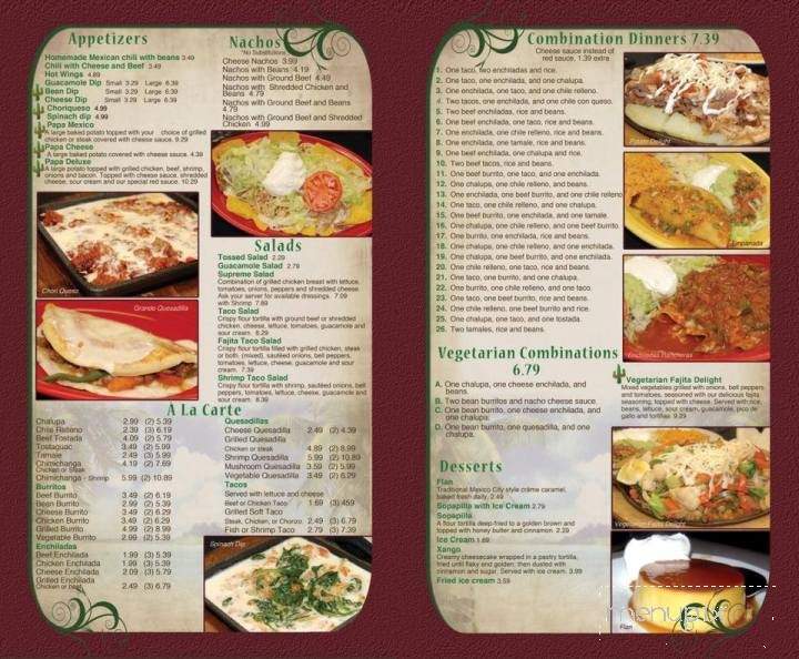 El Mexico - Shelbyville, TN menu_pic