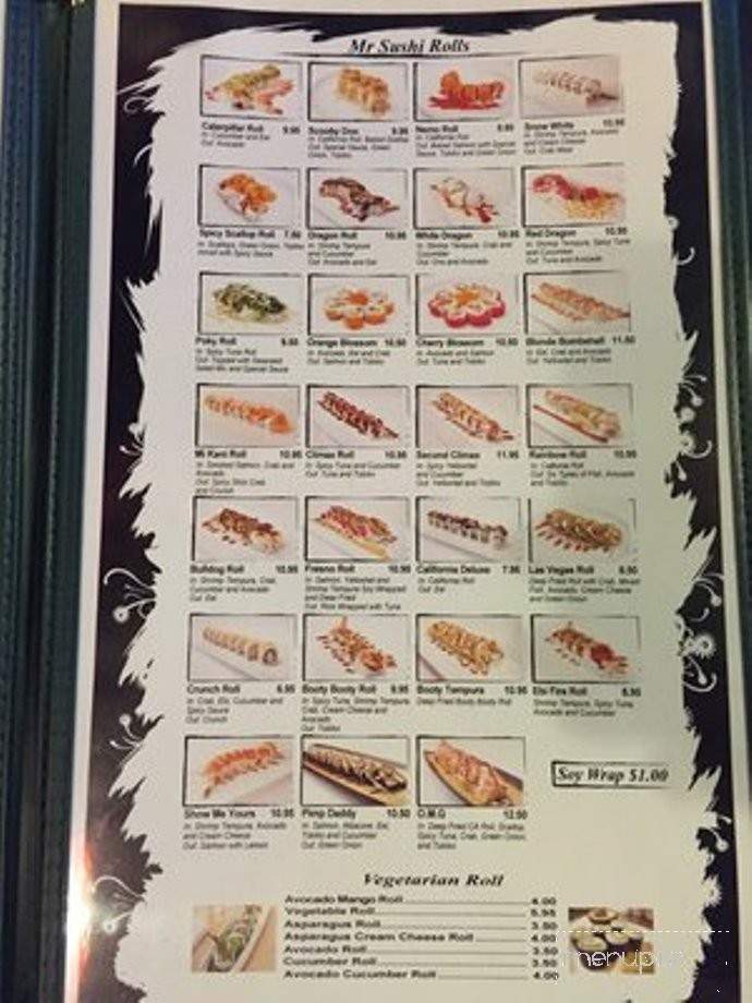 Mr Sushi #2 - Clovis, CA menu_pic