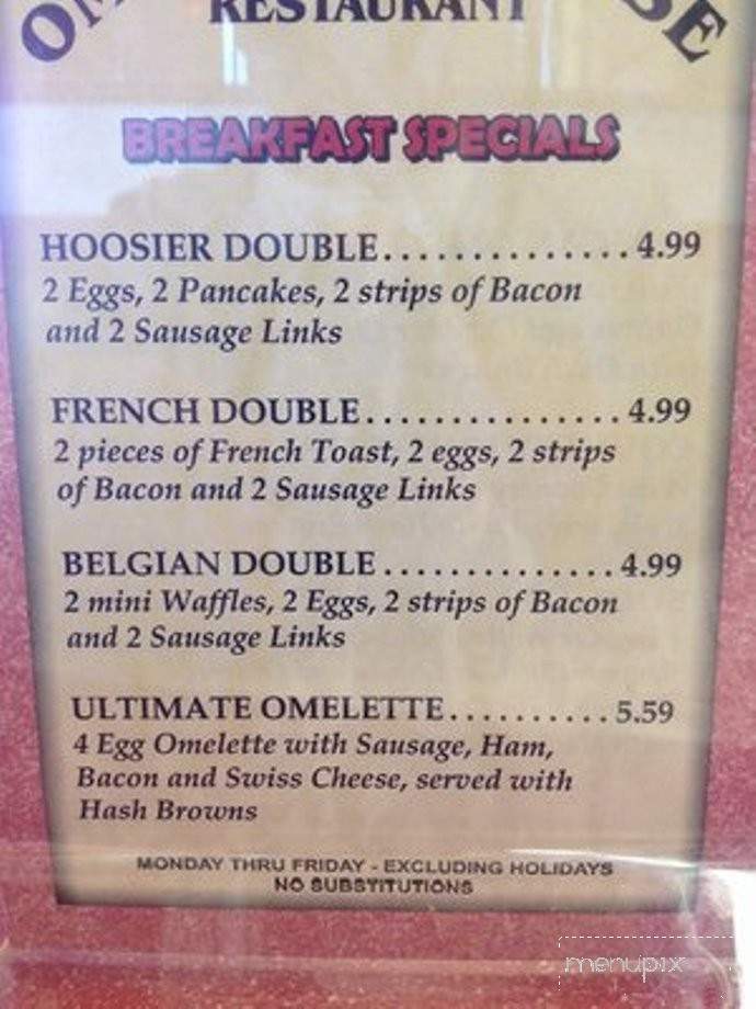 The Omelette House - Schererville, IN menu_pic