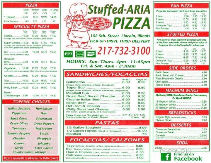 /1313928/Stuffed-Aria-Pizza-Lincoln-IL - Lincoln, IL