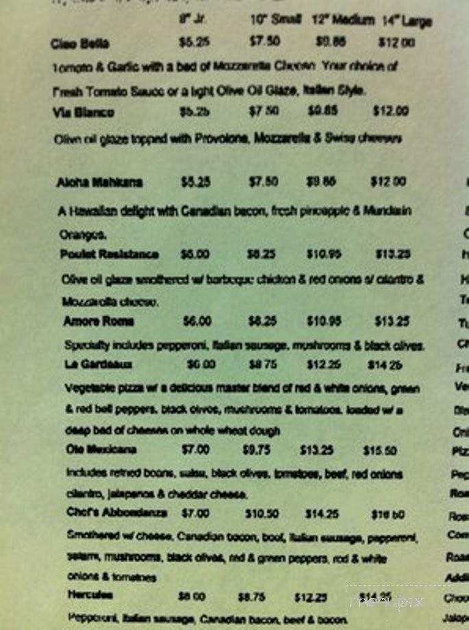 Pizza Chef Gourmet Pizza - Florence, AL menu_pic