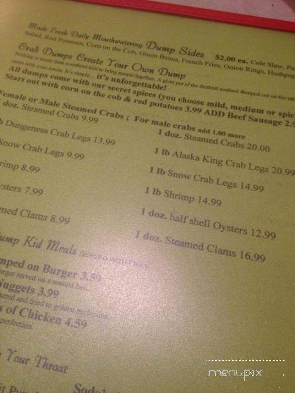 The Crab Dump - Chester, VA menu_pic