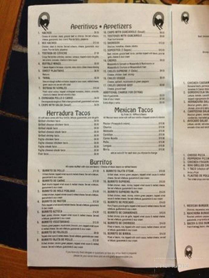 La Herradura - Mamaroneck, NY menu_pic