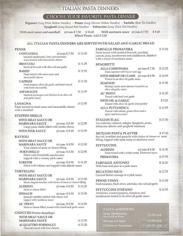 Luigi's Italian Restaurant - Sheboygan, WI menu_pic