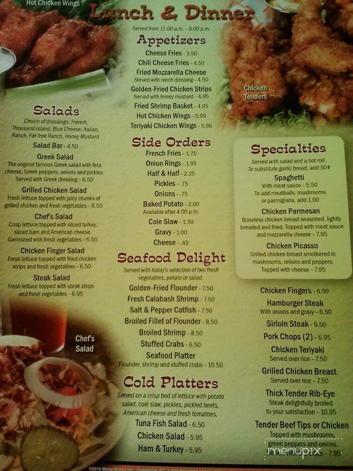 Lyman Cafe - Lyman, SC menu_pic