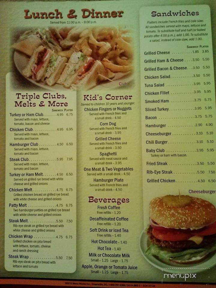 Lyman Cafe - Lyman, SC menu_pic