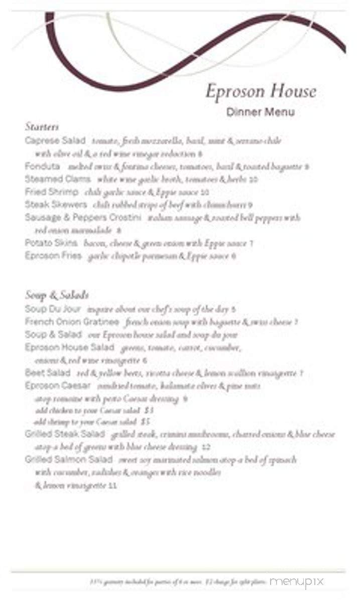 Eproson House - Twain Harte, CA menu_pic