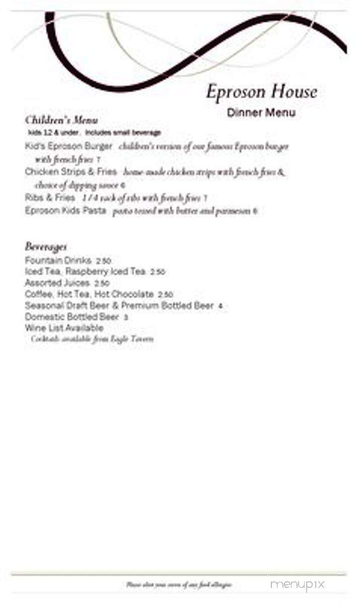 Eproson House - Twain Harte, CA menu_pic