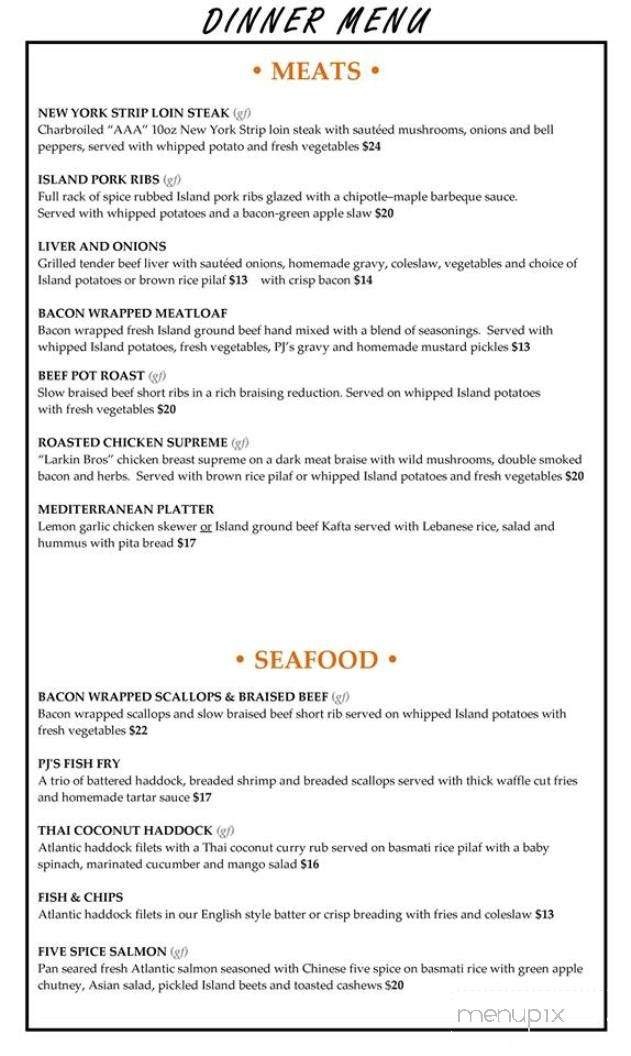 Papa Joe's - Charlottetown, PE menu_pic