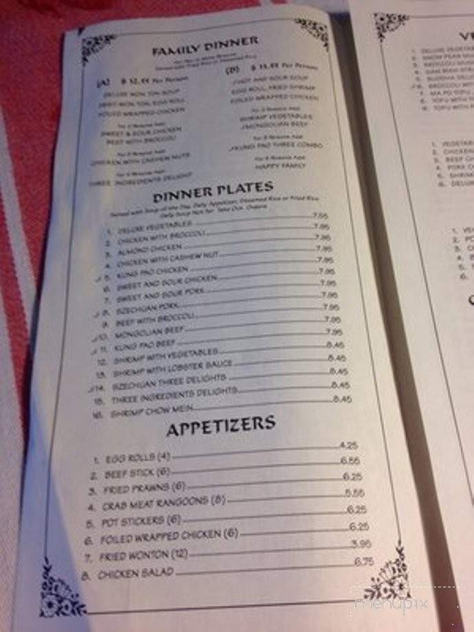 Happy Cafe - Hollister, CA menu_pic