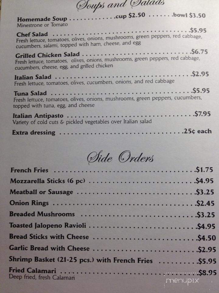 Giovanna's Italian Eatery - Madison, VA menu_pic