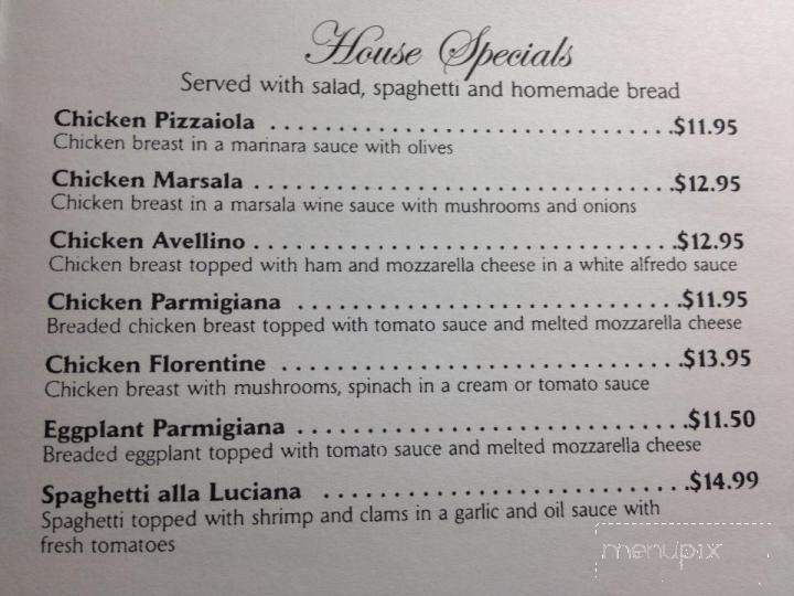 Giovanna's Italian Eatery - Madison, VA menu_pic