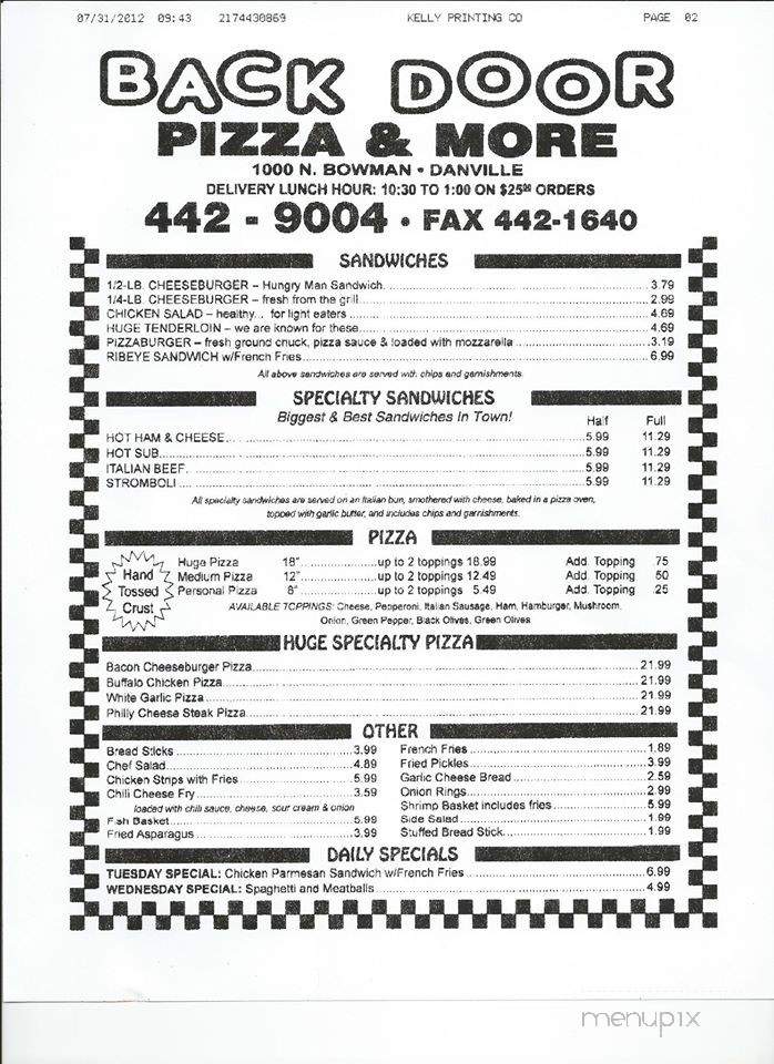 /1313871/Backdoor-Pizza-and-More-Danville-IL - Danville, IL