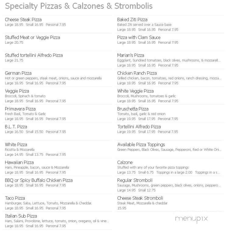 Gara's Pizza - Phillipsburg, NJ menu_pic