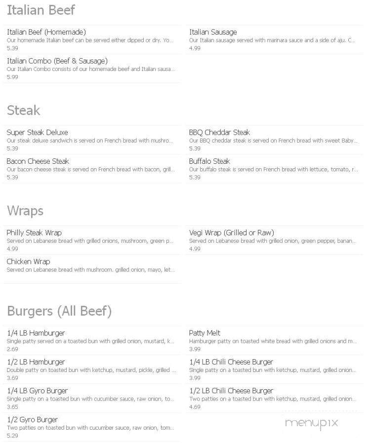 Niro's Gyros - Bourbonnais, IL menu_pic