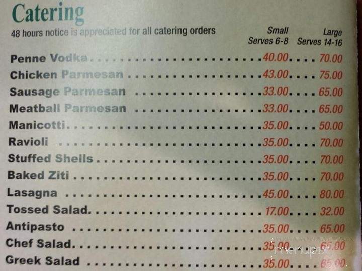 Primavera Pizza - Clifton Park, NY menu_pic
