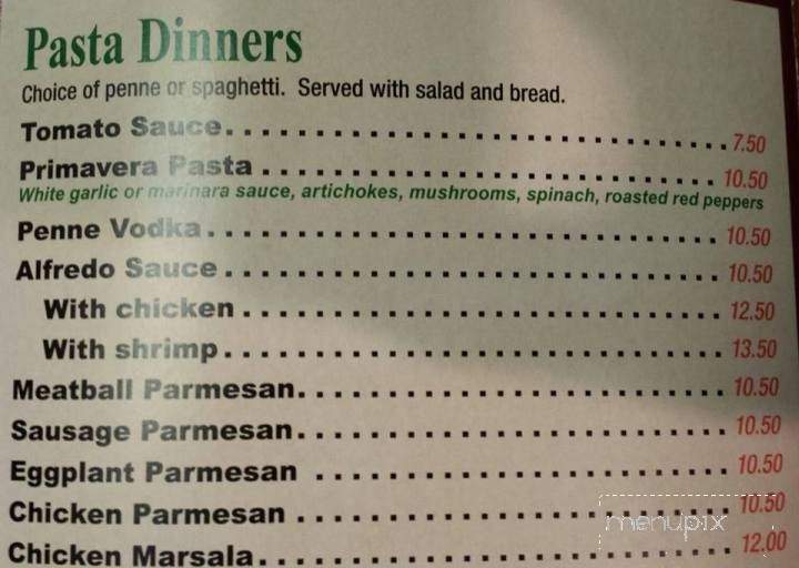 Primavera Pizza - Clifton Park, NY menu_pic