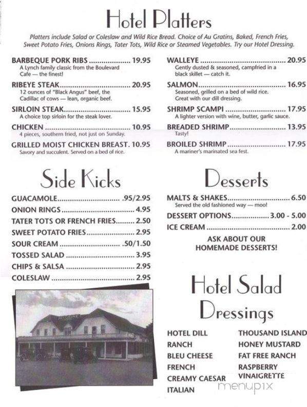 Hotel Shoreham Pizza Bar-Grill - Detroit Lakes, MN menu_pic