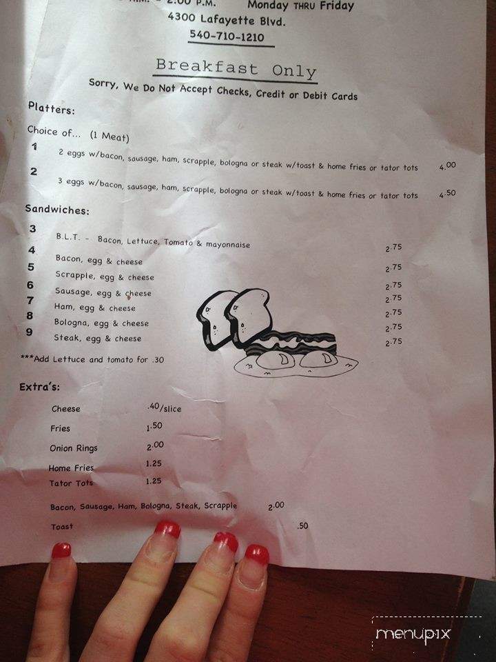 T & T Deli - Fredericksburg, VA menu_pic