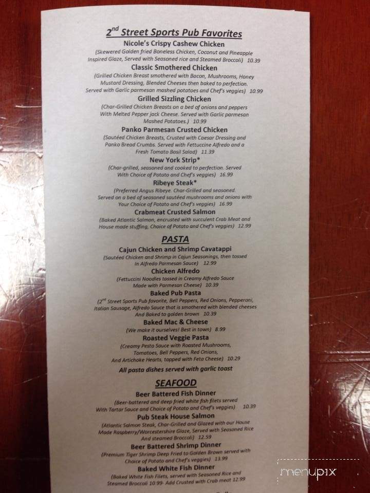 2nd St. Sports Pub - Freeland, MI menu_pic
