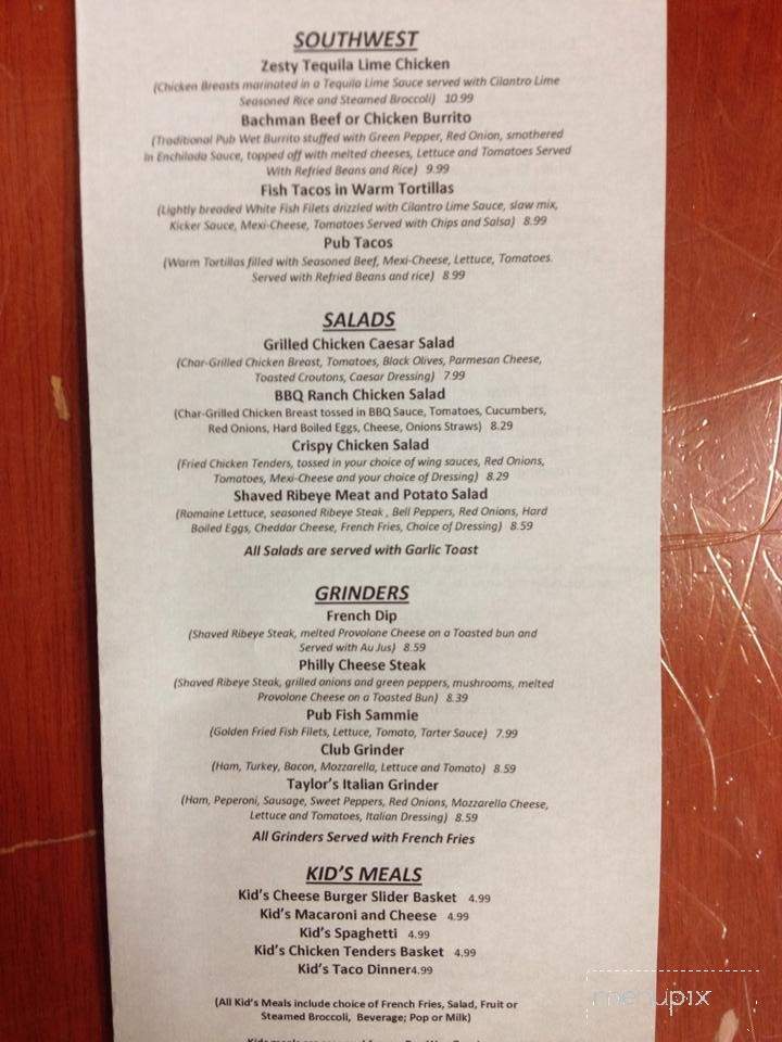 2nd St. Sports Pub - Freeland, MI menu_pic