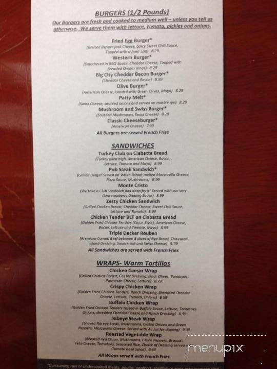2nd St. Sports Pub - Freeland, MI menu_pic