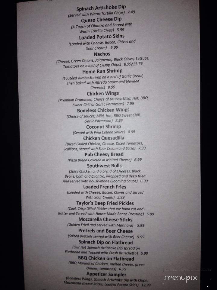 2nd St. Sports Pub - Freeland, MI menu_pic