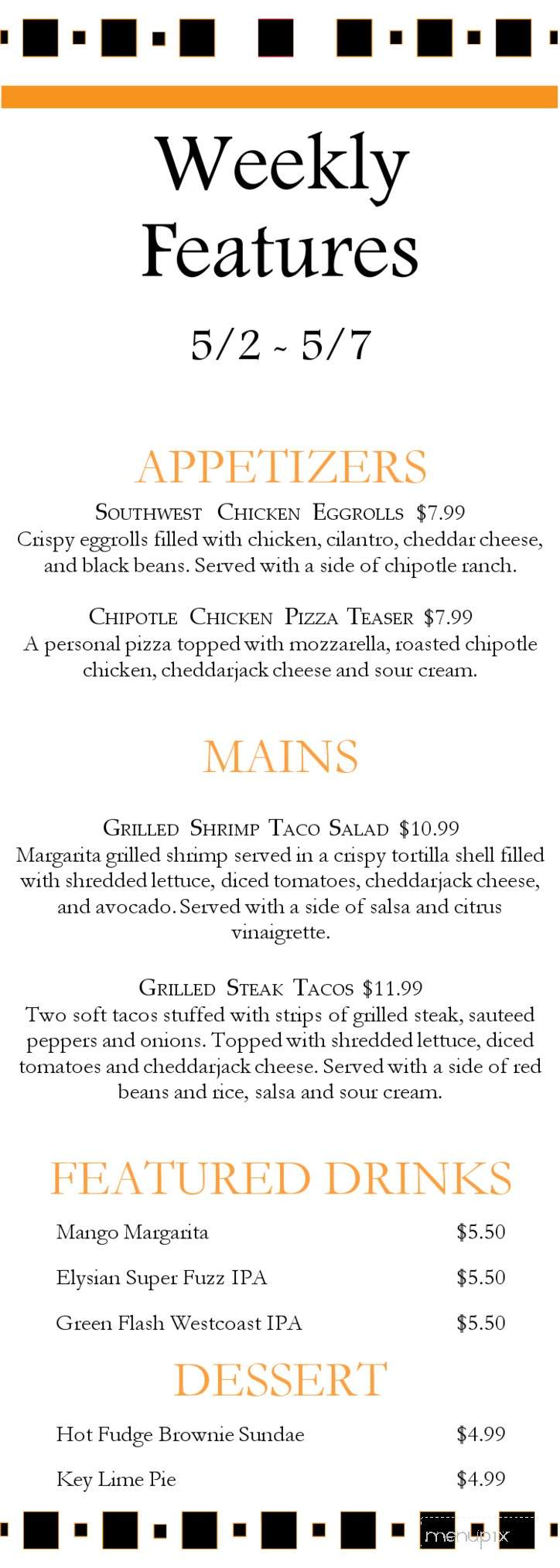 Gridiron - Phoenixville, PA menu_pic