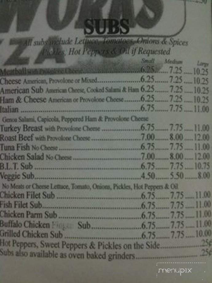 Steak-Works - Wilmington, DE menu_pic