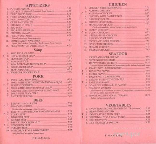 Silver River Restaurant - Oakley, CA menu_pic