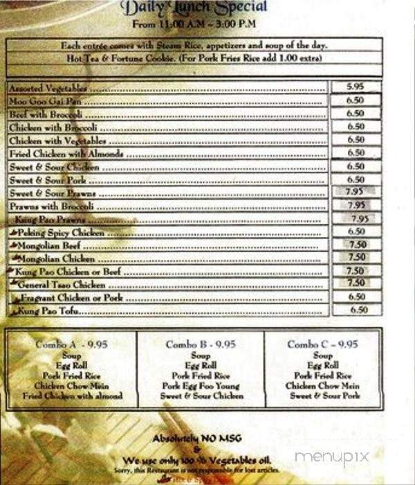 Emperor's City Asian Restaurant - Orting, WA menu_pic