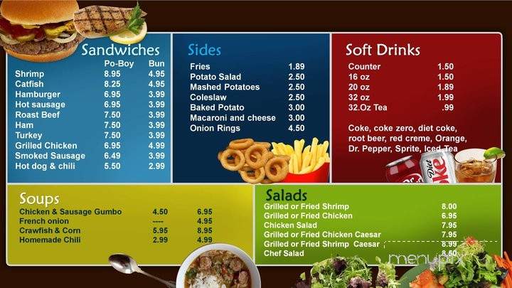 Joe's Cafe - Marrero, LA menu_pic
