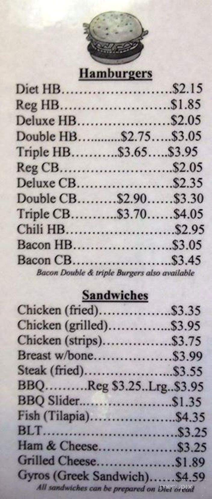 Barber's Drive In - Moultrie, GA menu_pic