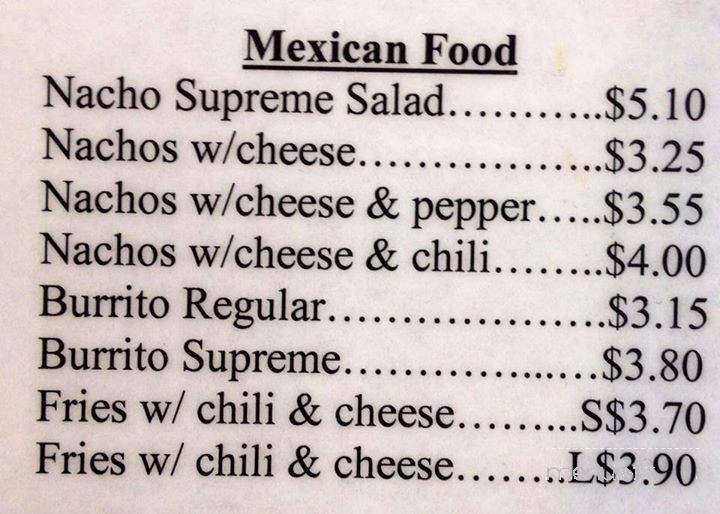 Barber's Drive In - Moultrie, GA menu_pic