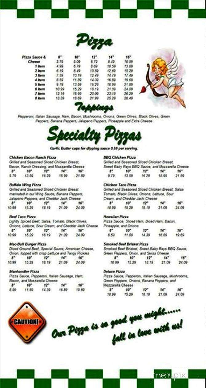Thirsty's - Beaverdam, OH menu_pic