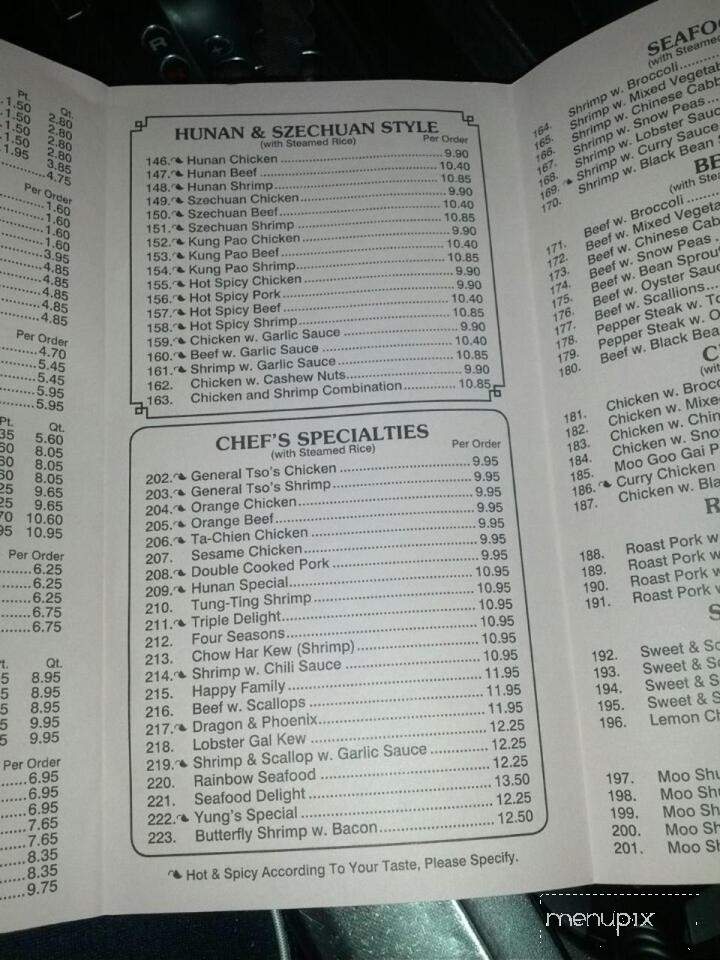 Yung's Carry Out - Baltimore, MD menu_pic