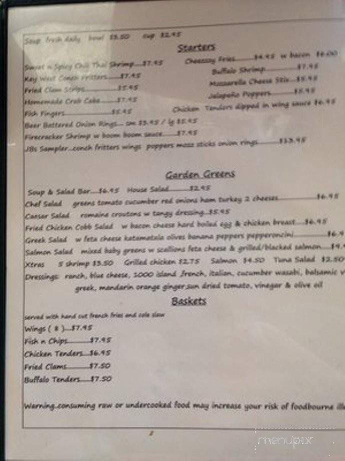 J B's Conch Cafe - Englewood, FL menu_pic