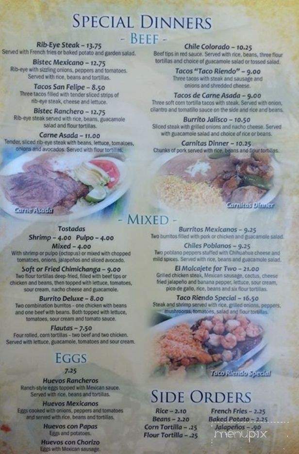 Taco Riendo - Seneca, SC menu_pic