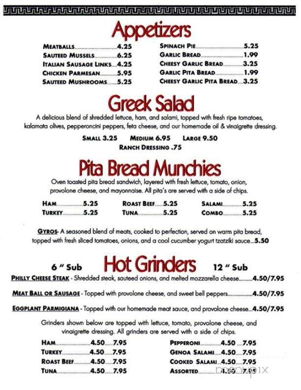 Stavros & Sons Of Eustis - Eustis, FL menu_pic
