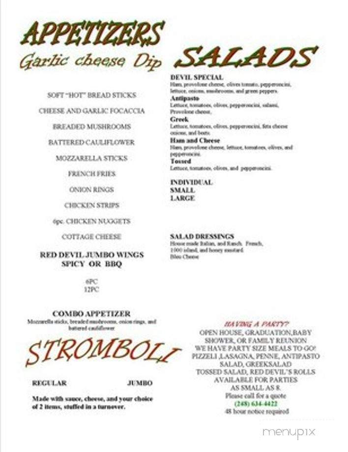 Red Devil Italian American - Holly, MI menu_pic