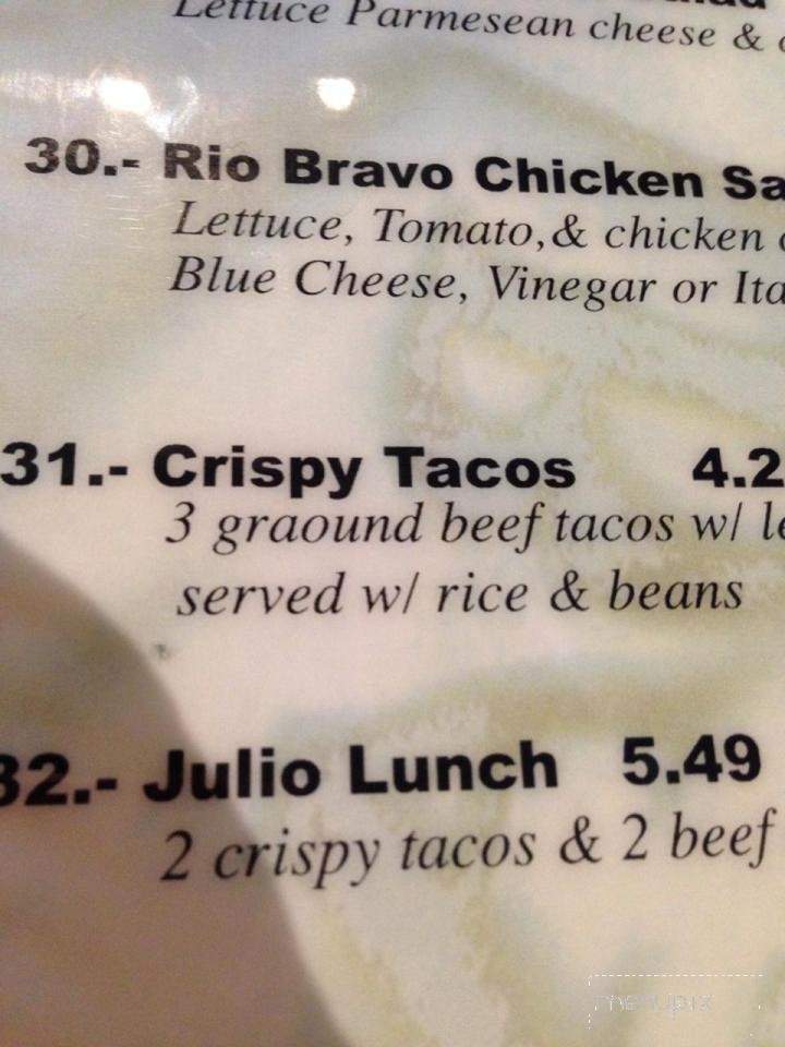 Rio Bravo - Burleson, TX menu_pic