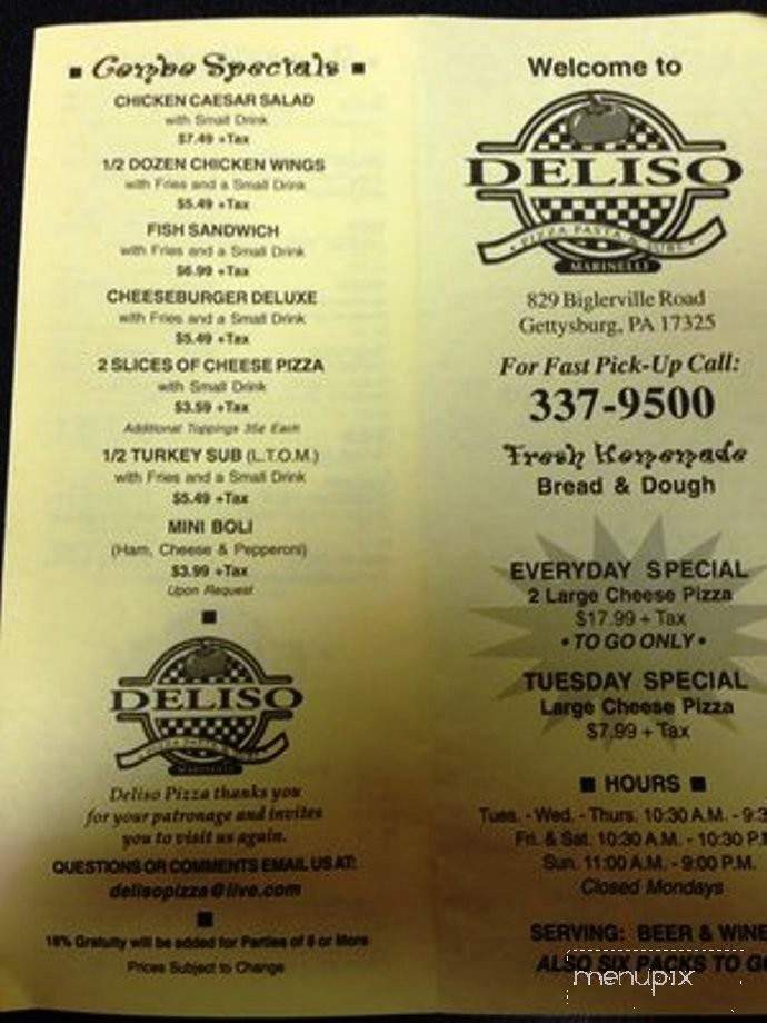 /3806556/Deliso-Pizza-Gettysburg-PA - Gettysburg, PA