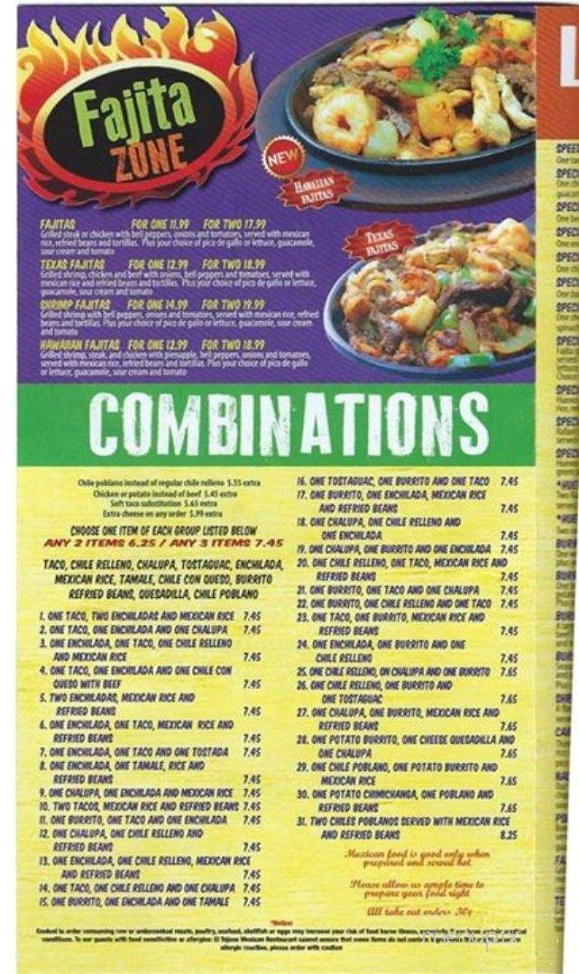 El Tejano Mexican Restaurant - Simpsonville, SC menu_pic