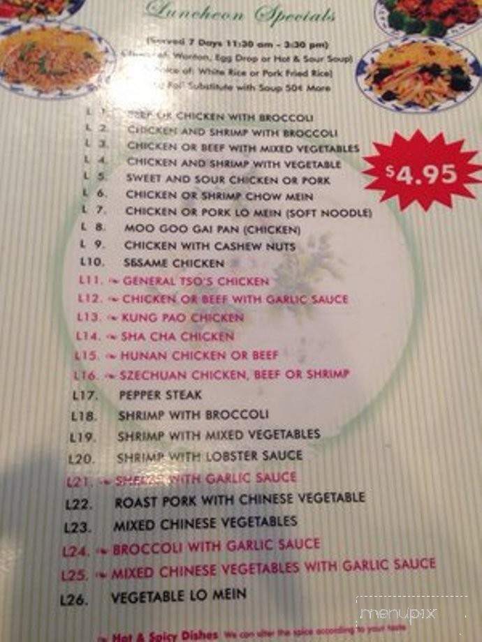 Lakeview Chinese Restaurant - Olean, NY menu_pic
