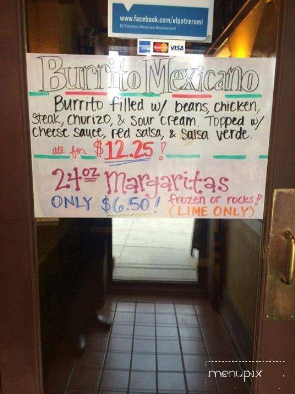El Potrero Mexican Restaurant - Flint, MI menu_pic