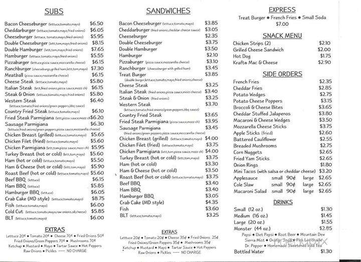 York Street Treat - Hanover, PA menu_pic