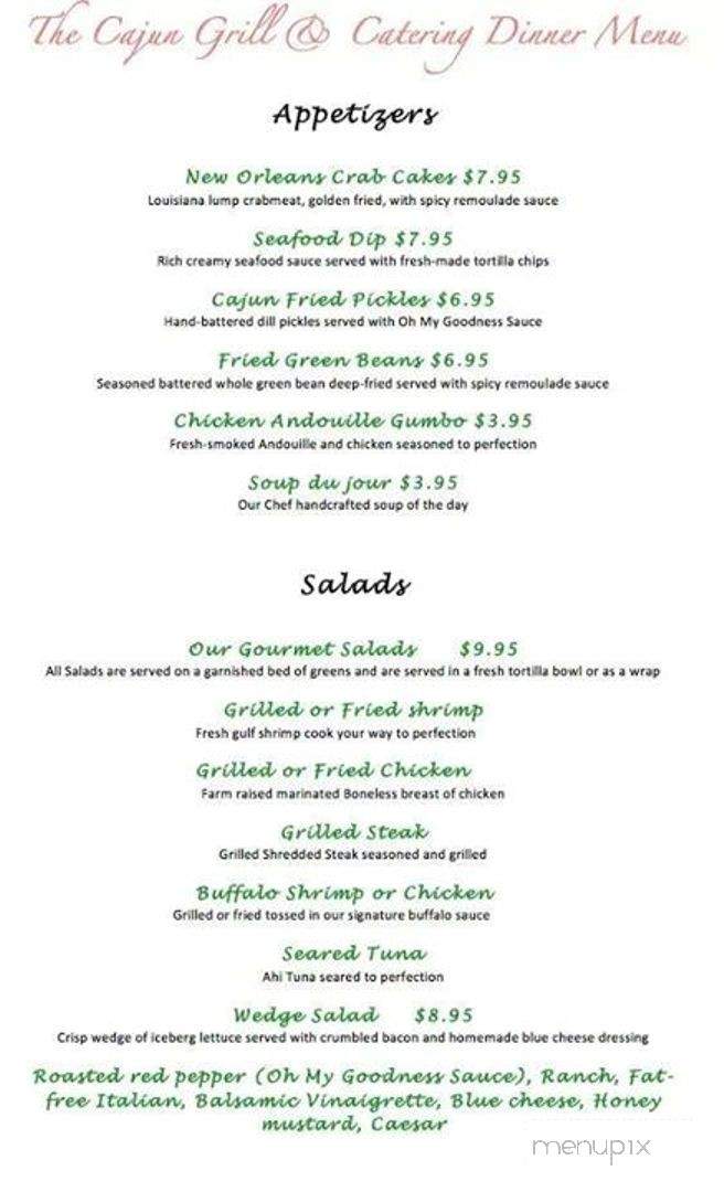 Cajun Grill - LaPlace, LA menu_pic