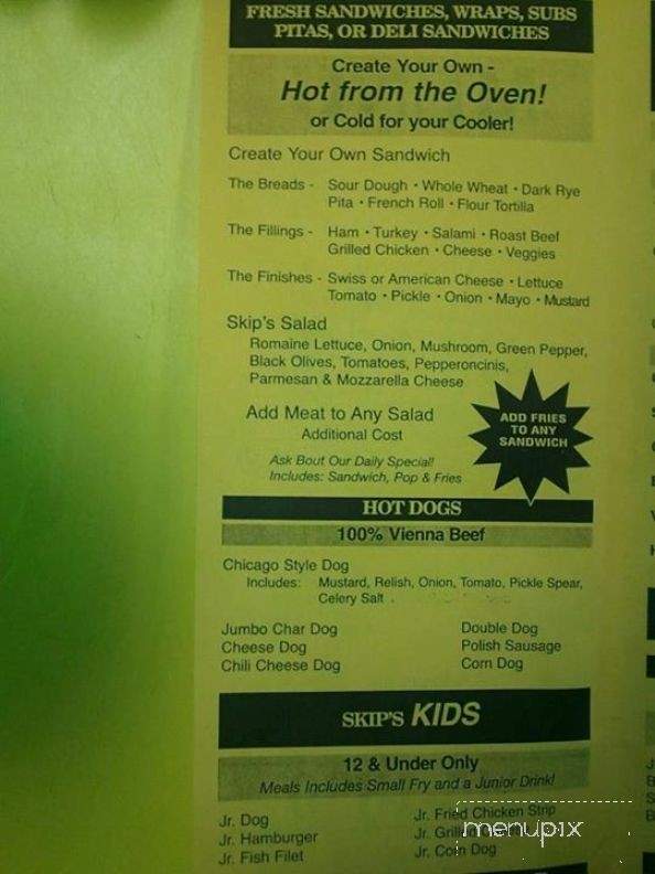 Skip's A' La Mode - Williams Bay, WI menu_pic